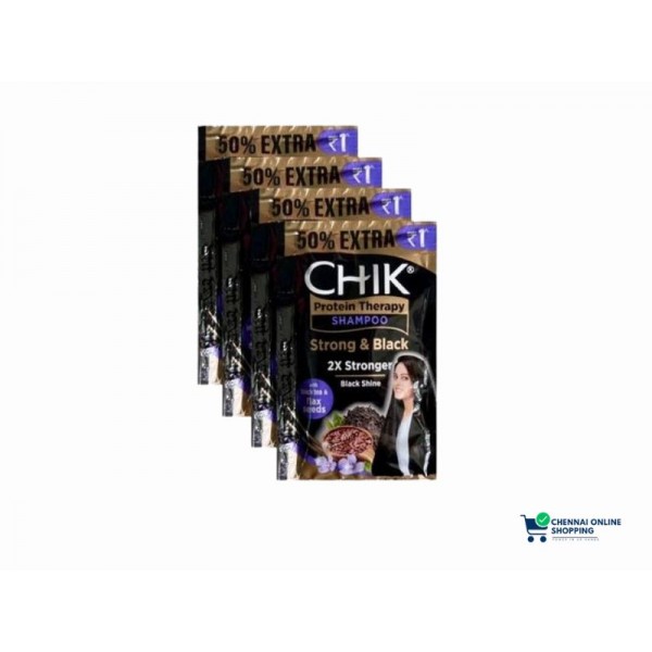 Chik Protein Theraphy Shampoo Strong & Black Rs 1 (Pack of 16)