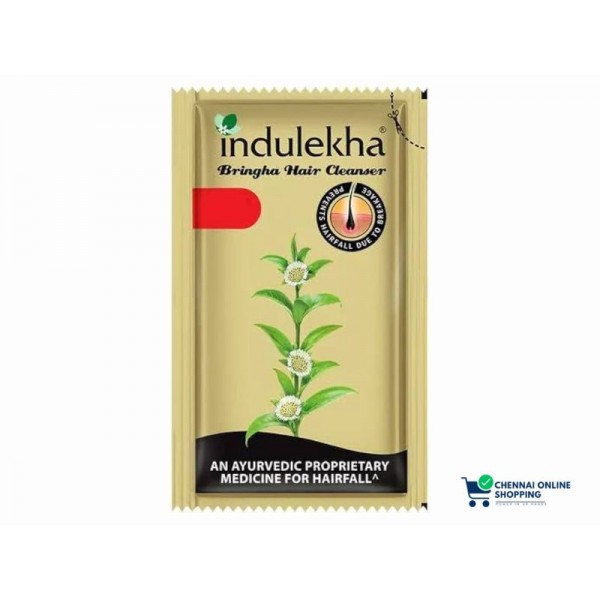 Indulekha Bringha Hair Cleanser Shampoo Sachet 5.5 ml [Pack of 16]