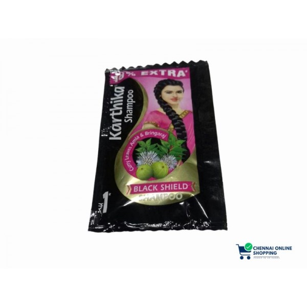 Karthika Black Shield Shampoo Sachets [Pack of 20]
