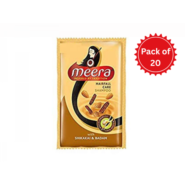 Meera Hairfall Badam Shikakai sachet (Pack of 20)