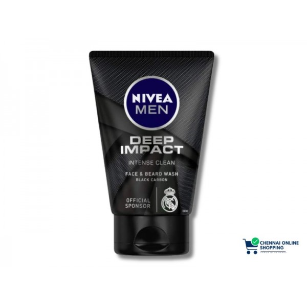 Nivea Men Face Wash Deep Impact Intense Clean For Bread 100 g 