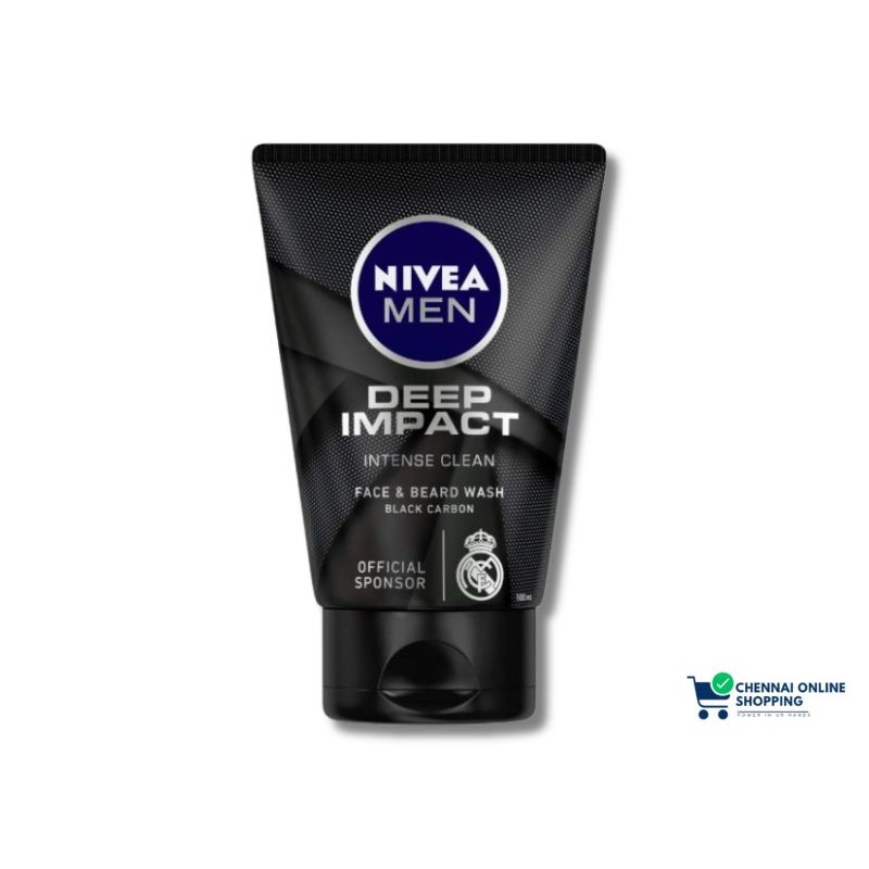 Nivea Men Face Wash Deep Impact Intense Clean For Bread 100 g 