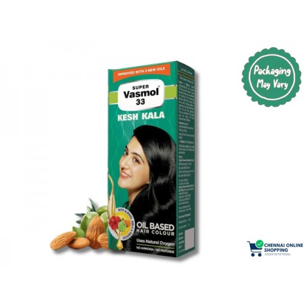 Super Vasmol 33 Kesh Kala Oil based hair colour 50 ml