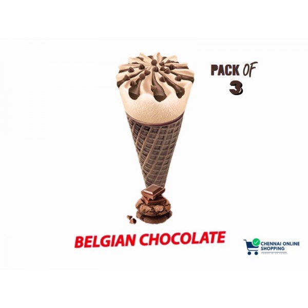 Arun Ice Cream Belgian Chocolate Icone 100 ml (Pack of 3)