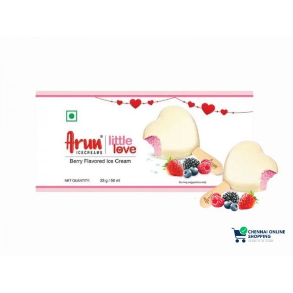 Arun Ice Cream Berry Hearts Premium Bar 50 ml (Pack of 3)