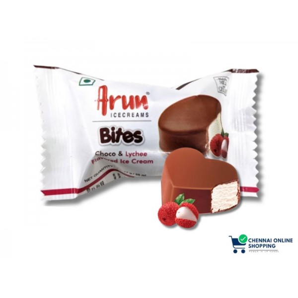 Arun Ice Cream Bites Choco Lychee 25 ml (Pack of 5)