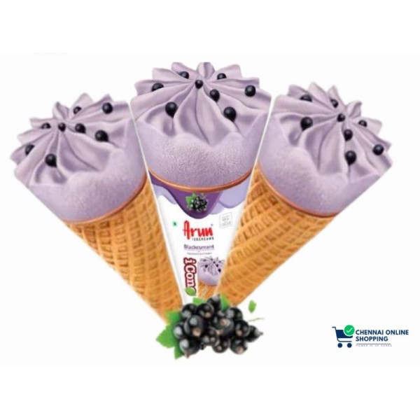 Arun Ice Cream Black Currant Icone 100 ml (Pack of 3)