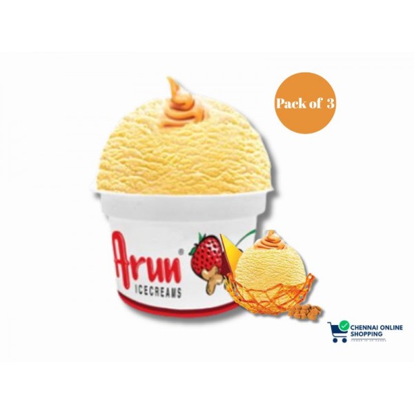 Arun Ice Cream Butterscotch Cup 85 ml (Pack of 3)