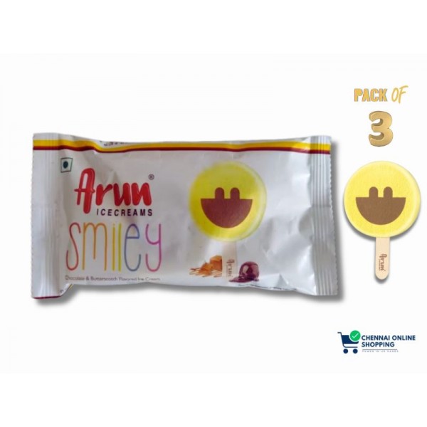 Arun Ice Cream Choco Butter  Scotch Smiley 55 ml (Pack of 3)