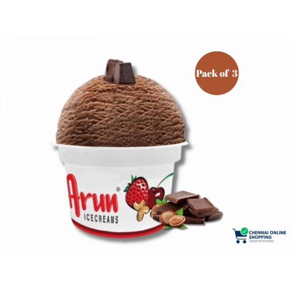 Arun Ice Cream Chocolate Cup 85 ml (Pack of 3)