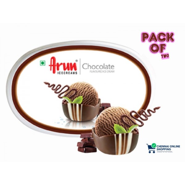 Arun Ice Cream Chocolate Tub 500 ml (Pack of 2)