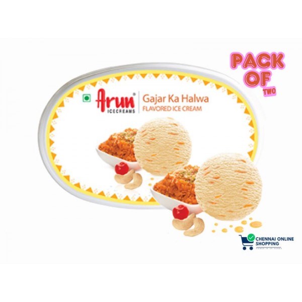 Arun Ice Cream Gajar Ka Halwa Tub 500 ml (Pack of 2)