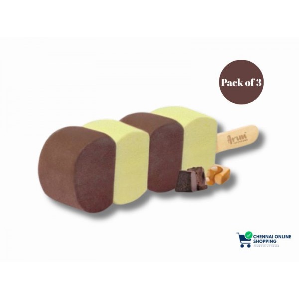 Arun Ice Cream Jolly Train Chocolate and ButterScotch Bar 55 ml (Pack of 3)