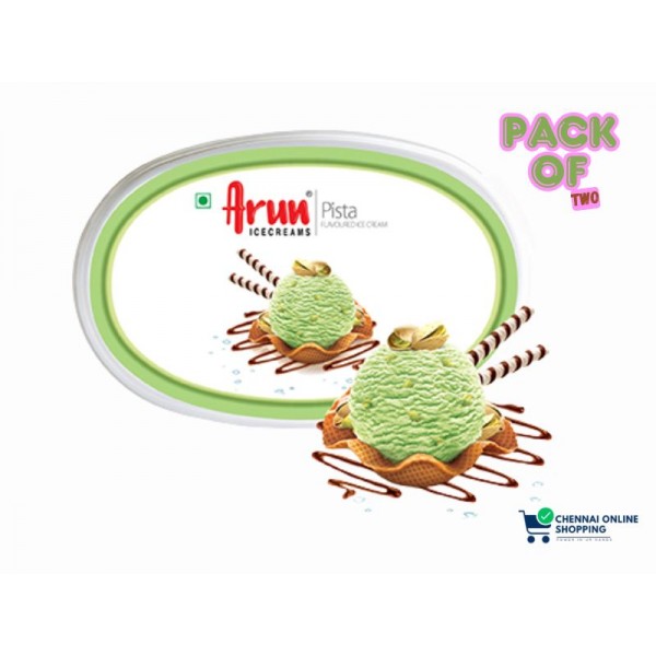 Arun Ice Cream Pista Tub 500 ml (Pack of 2)