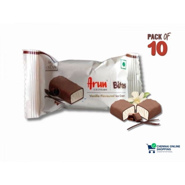 Arun Ice Cream Vanilla Bites 25 ml (Pack of 10)