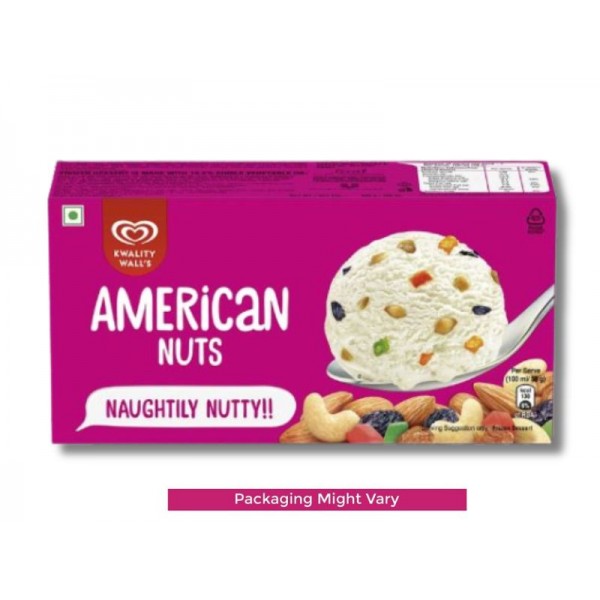 Kwality Walls Ice Cream American Nuts PP 700 Ml