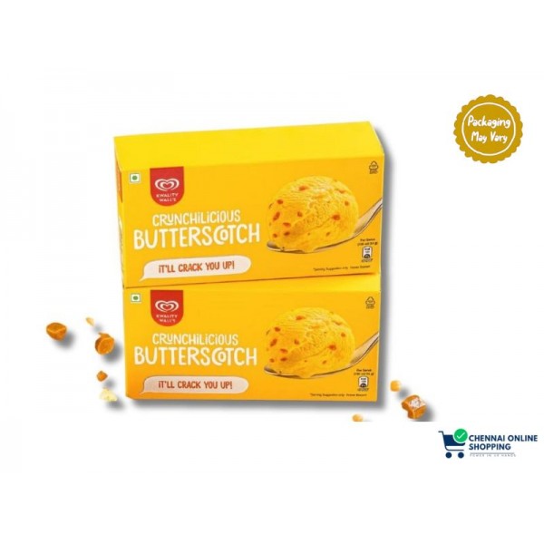 Kwality Walls Ice Cream CD Butter Scotch 700 Ml X 2 Pieces