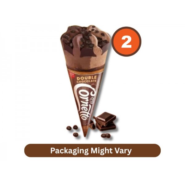 Kwality Walls Ice Cream Chocolate Mini Cone 70 Ml X 2 PIeces
