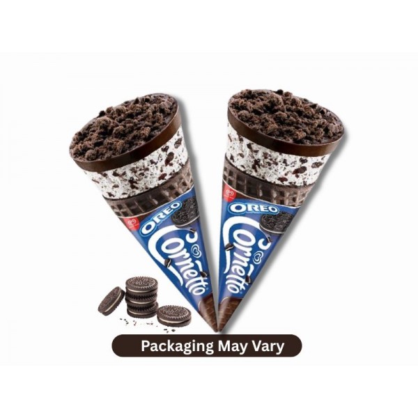 Kwality Walls Ice Cream Cornetto Disc Oreo 110 Ml X 2 Pieces