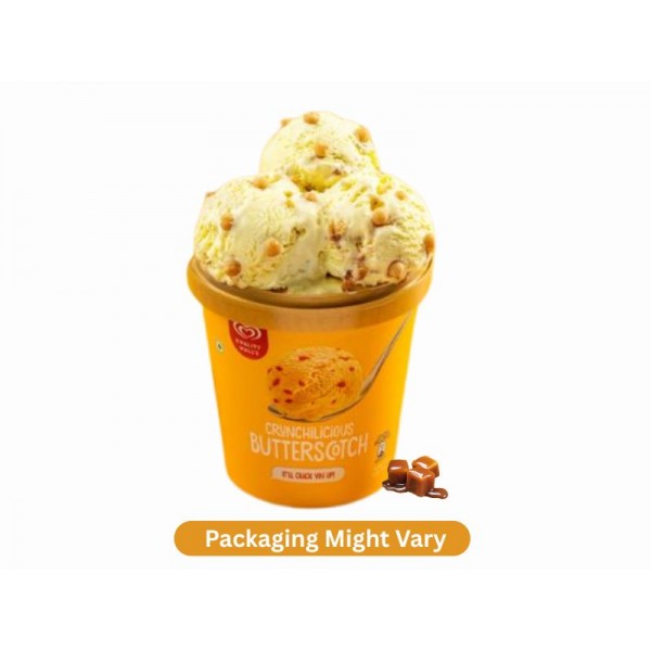 Kwality Walls Ice Cream Crunchilicious Butterscotch 700 Ml X 3 Pieces (8 % Offer)