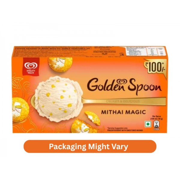 Kwality Walls Ice Cream Golden Spoon M M Boondi PP 700 Ml