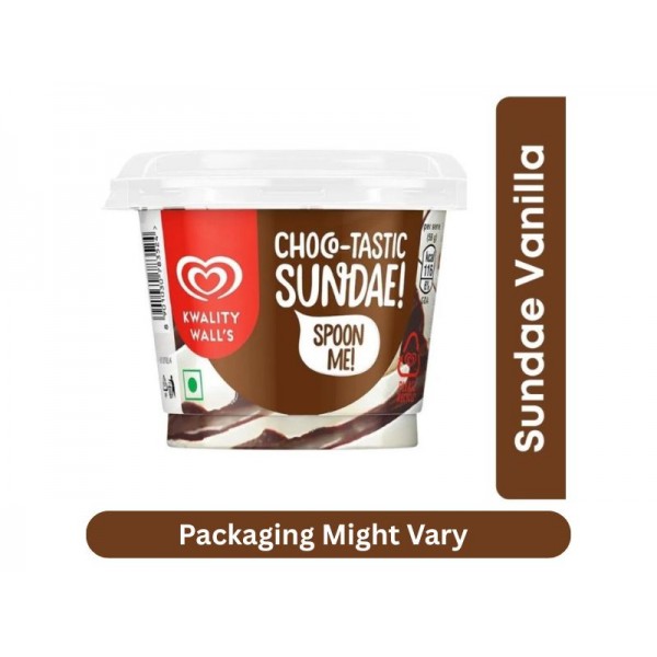 Kwality Walls Ice Cream Sundae Vanilla 100 Ml