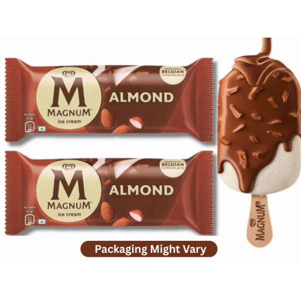 Kwality Walls Ice Cream Magnum Almond 70 Ml X 2 Pieces