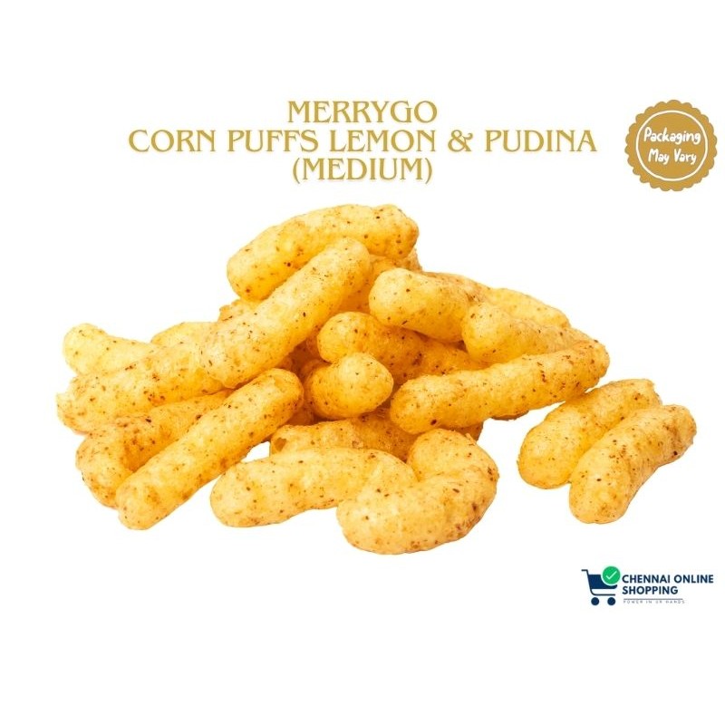 Merrygo Corn Puffs Lemon & Pudina (Medium)