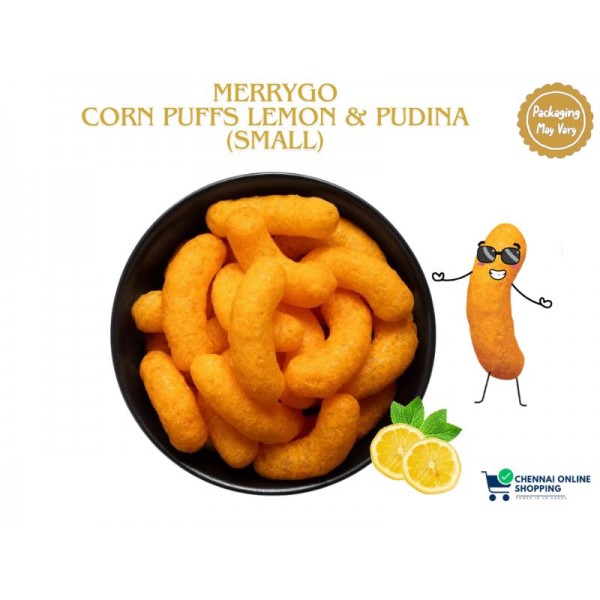 Merrygo Corn Puffs Lemon & Pudina (Small)