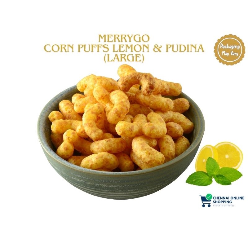 Merrygo Corn Puffs Lemon & Pundina (Large)