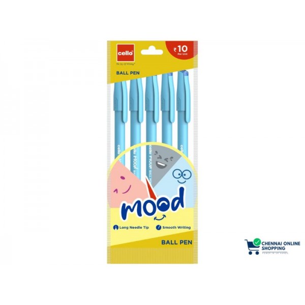 Cello Mood Blue Ball Pen Pack of 5