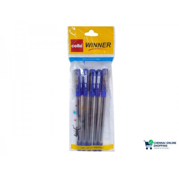 Cello Winner Ball Pen Blue Pack of 5