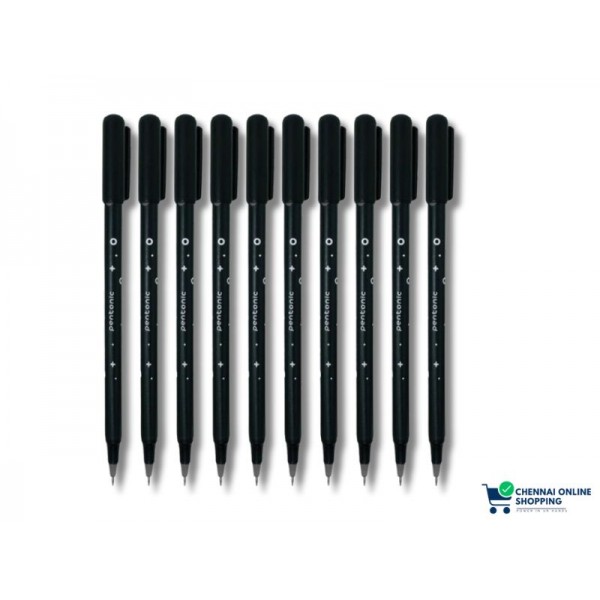 Pentonic Cipher 0.7mm Black Ball Pen Pack of 10