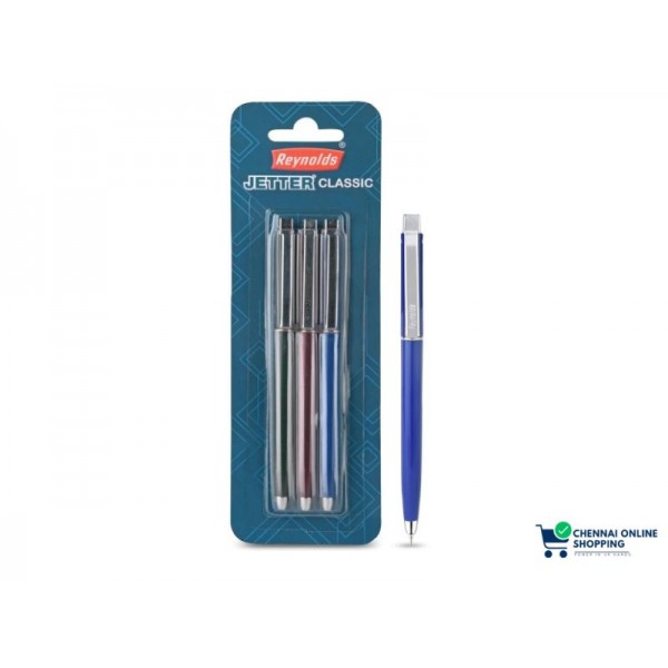 Reynolds Jetter Classic Ball Pen Blue Pack of 3