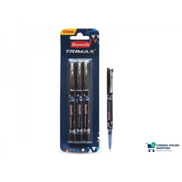Reynolds Trimax Blue Ball Pen  Pack of 3