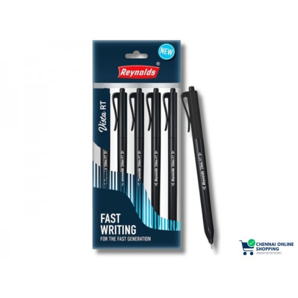 Reynolds Vista  black Ball Point Pen Pack of 5
