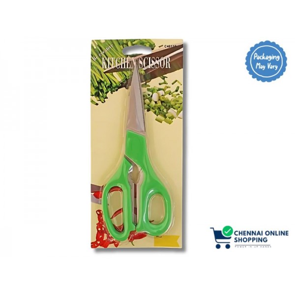 Steel Kitchen Scissor Green 1 no