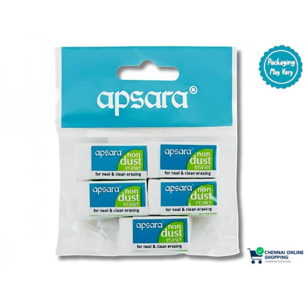 Apsara Non Dust Eraser 5 Pieces